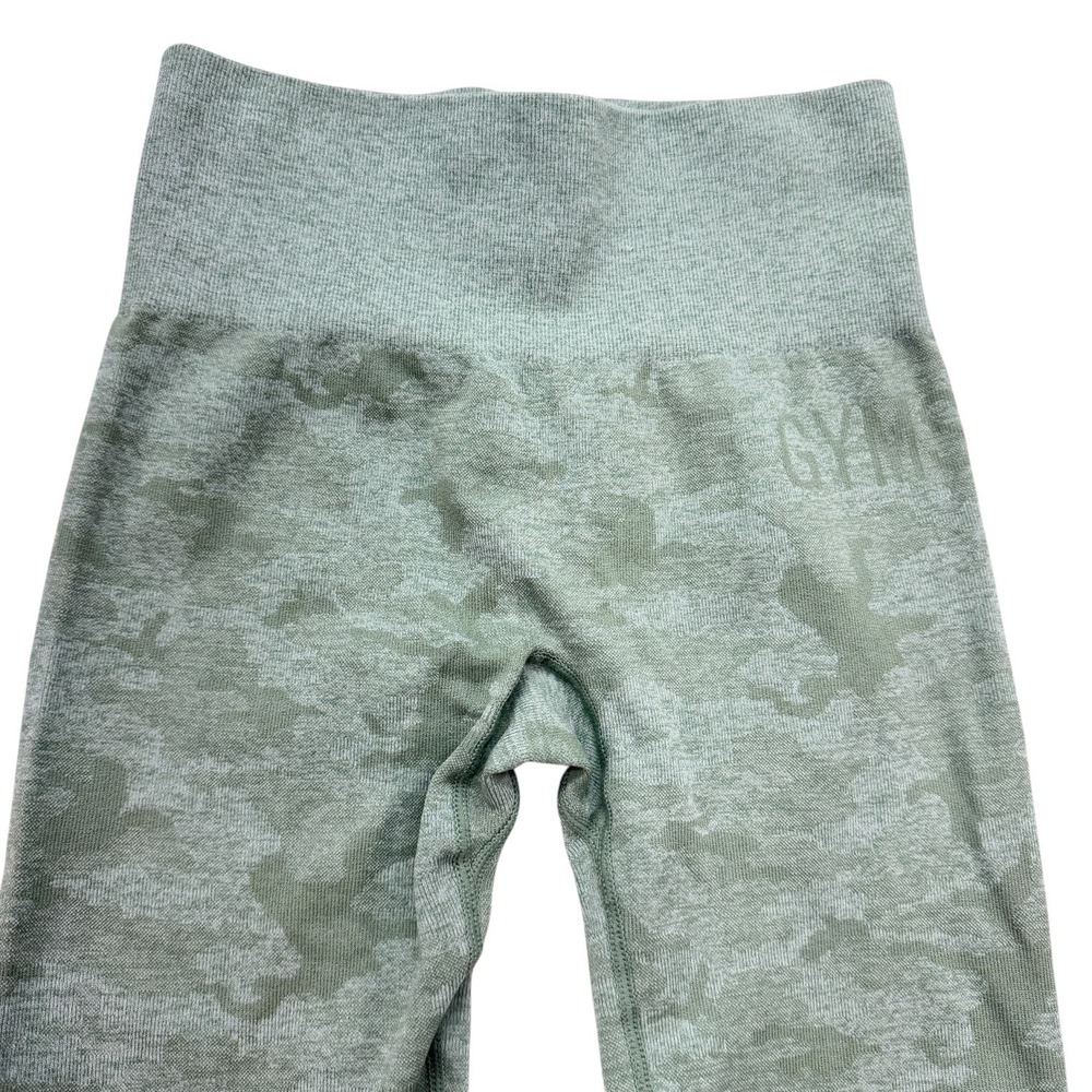 Gymshark Womens Adapt Camo Seamless Leggings Sage Green High Waist Scrunch Bum S - Picture 4 of 10